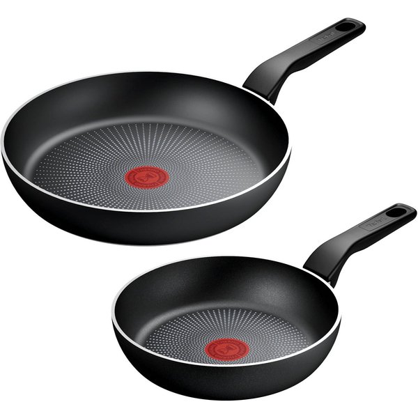 Tefal Pfannen-Set Recycled On, Induktion, Ø 24/28 cm, Aluminium (Set, 2-tlg., je 1 Pfanne Ø 24/28 cm), aus 100% recyceltem Aluminium, Antihaftversiegelung, Ther