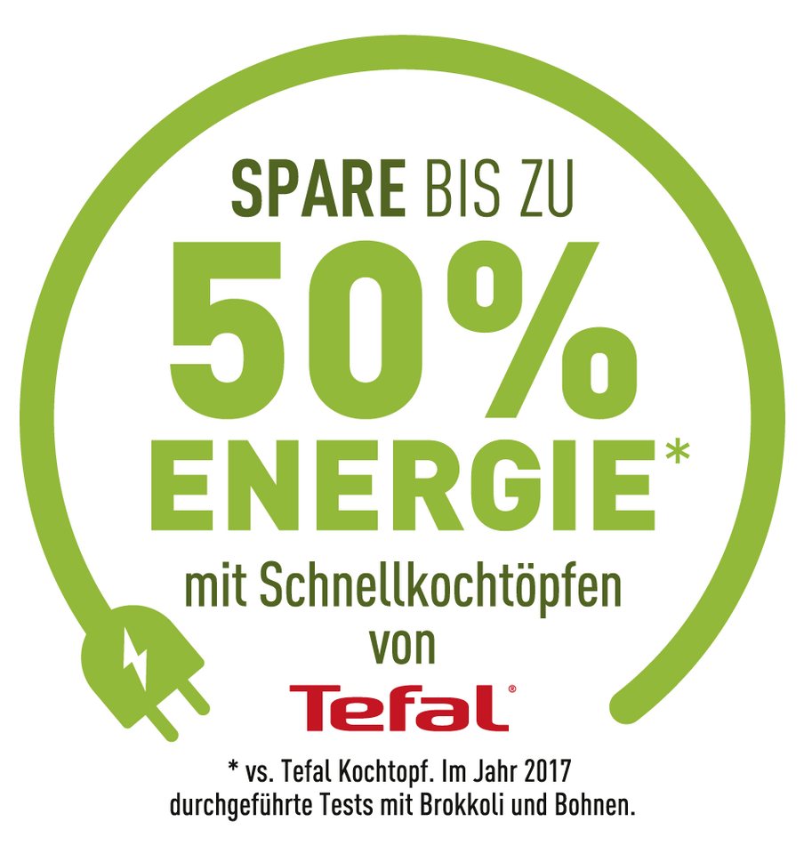 Tefal Schnellkochtopf Secure Trendy, Edelstahl (1-tlg), Dampfkochtopf, Garregler,Sicherheitsvorrichtung,Korbeinsatz, Induktion – Bild 2 von 5