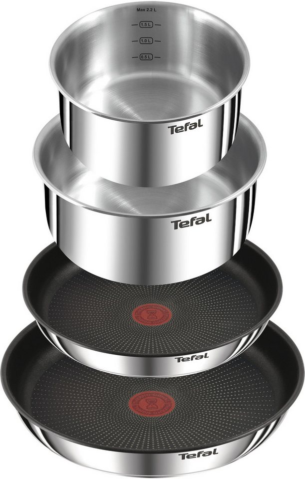 Tefal Topf-Set Ingenio Emotion, Edelstahl (Set, 5-tlg), abnehmbarer Griff, Antihaftversiegelung, Thermo-Signal, Induktion – Bild 2 von 5