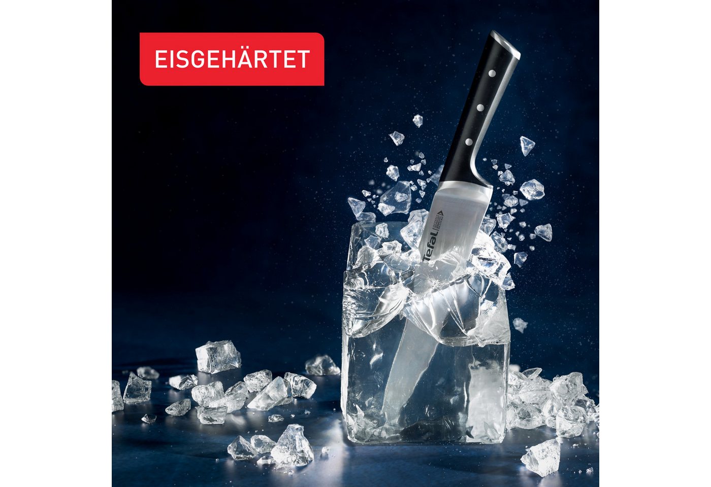 Tefal Universalküchenmesser Ice Force 11 cm, Eishärtung, Edelstahl Made in Germany, optimale Schärfe – Bild 4 von 5