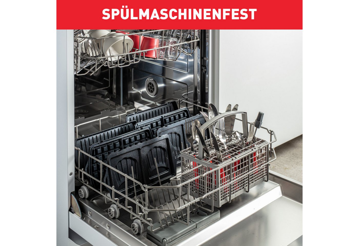 Tefal Waffeleisen SW854D Snack Collection, 700 W, inkl. 4 antihaft Plattensets, vielfältige Funktionen, erweiterbar – Bild 4 von 5