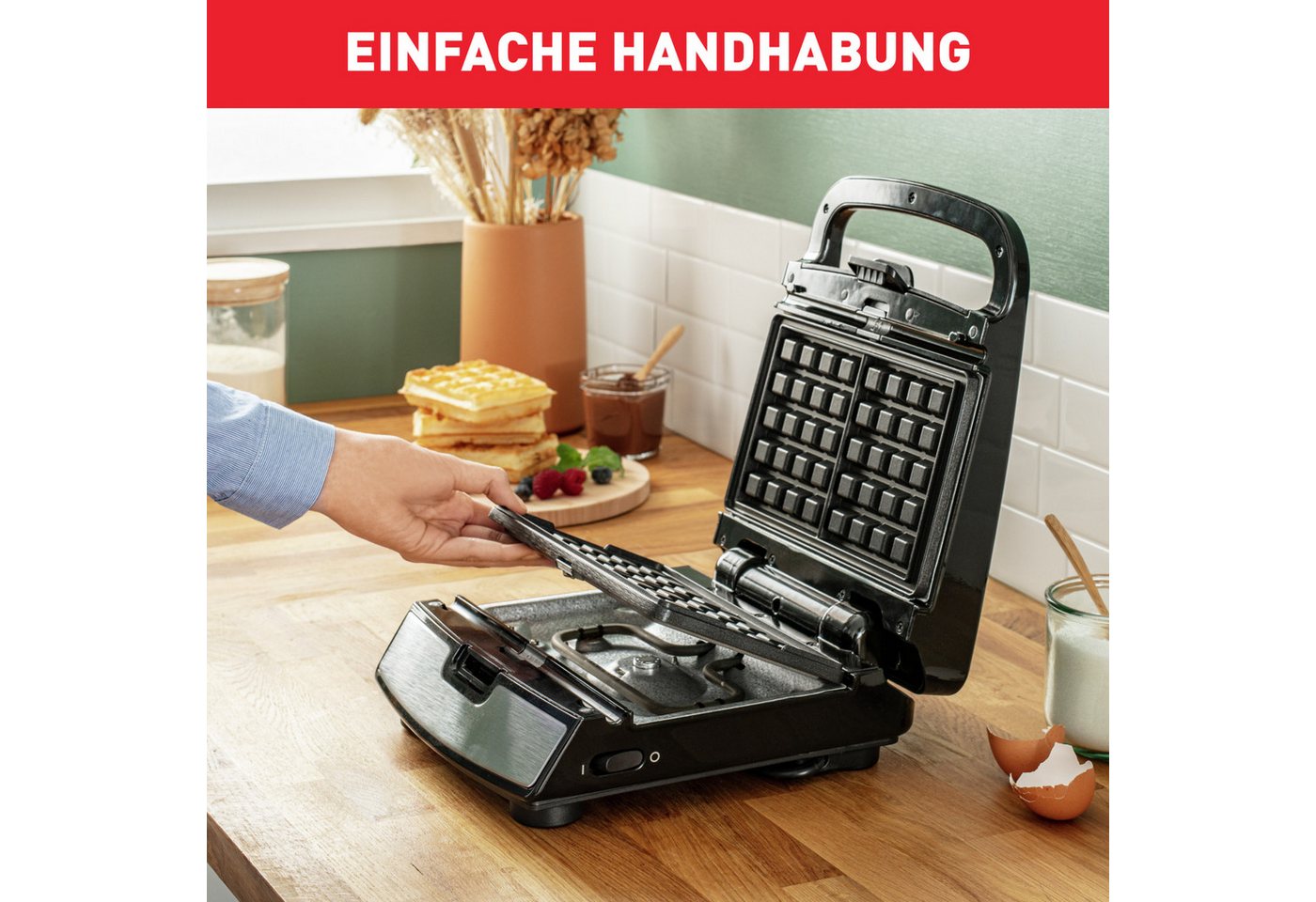 Tefal Waffeleisen SW854D Snack Collection, 700 W, inkl. 4 antihaft Plattensets, vielfältige Funktionen, erweiterbar – Bild 5 von 5