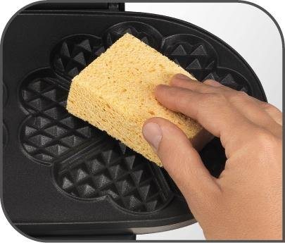 Tefal Waffeleisen WM311D, 1200 W, 2 Herzwaffeln gleichzeitig, stufenloser Temperatur für Wunsch-Bräunung – Bild 5 von 5