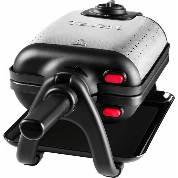 Tefal Waffeleisen WM756D Kingsize, 1200 W, für 2 belgische Waffeln, mit Dreh-Funktion, antihaftbeschichtet