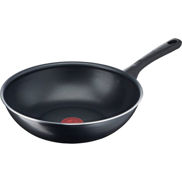 Tefal Wok Day by Day, Aluminium, Antihaftversiegelung, Thermo-Spot Temperaturanzeiger, 28 cm