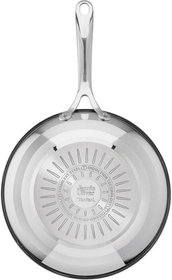 Tefal Wok Jamie Oliver E31019 Cook Smart, Edelstahl, Antihaftversiegelung, Thermo-Signal, Induktion, Ø 28 cm – Bild 2 von 5