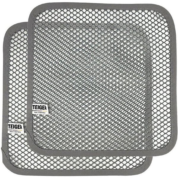 Teiger Teigreinigungstuch 2er-Set grau Reinigungstuch (Edelstahl, 30.00, Set, 2-tlg., Teigreinigungstuch, 2-tlg., silber)