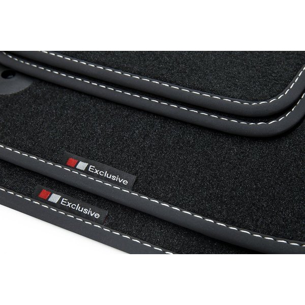 teileplus24 Auto-Fußmatten EF105 Velours Fußmatten kompatibel mit Audi A4 B8 8K Avant 2008-2015