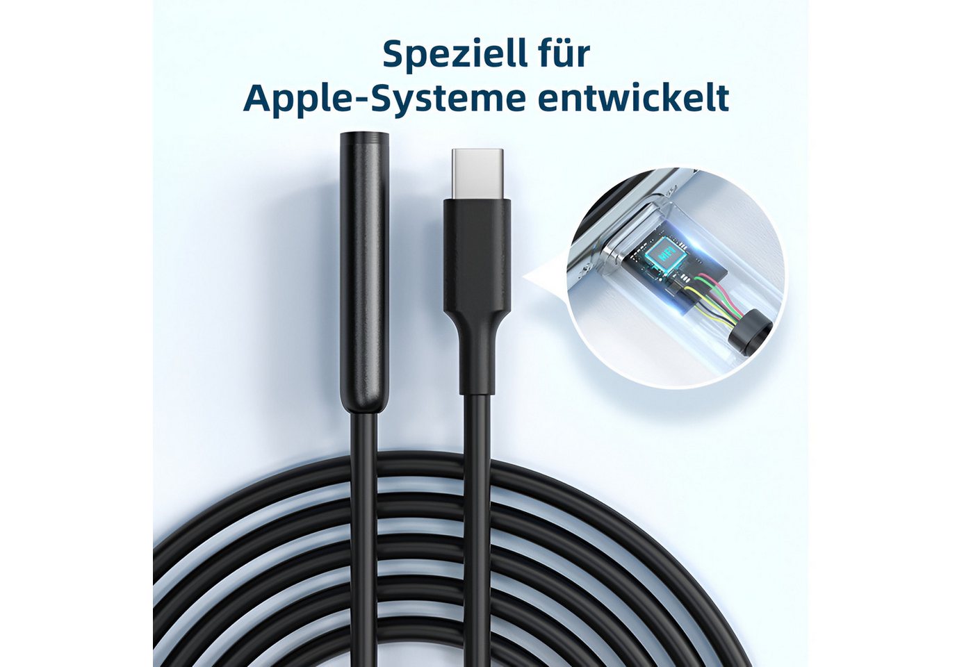 Tekoo HD Endoskopkamera für iPhone & Android, Handy Endoskop Kamera, IP67 Inspektionskamera (Full HD, 1x opt. Zoom) – Bild 4 von 5
