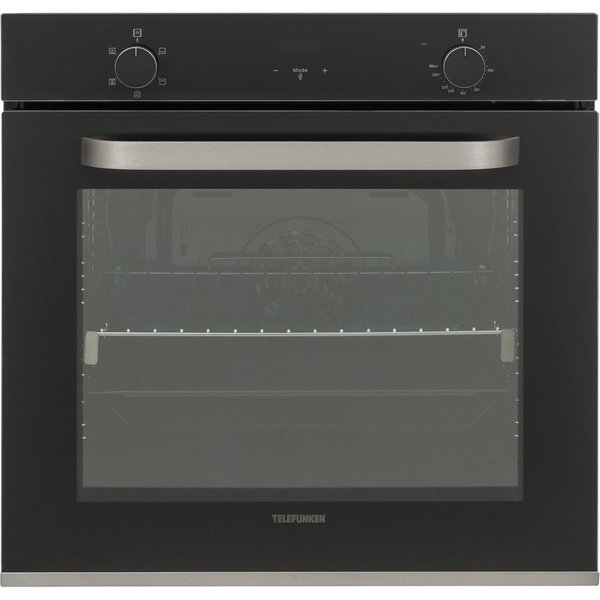 Telefunken Einbaubackofen BOV75HAI, mit Teleskopauszug, Backofen autark ohne Kochfeld, 78 L, 60 cm Einbau Ofen, Hot Air Shield