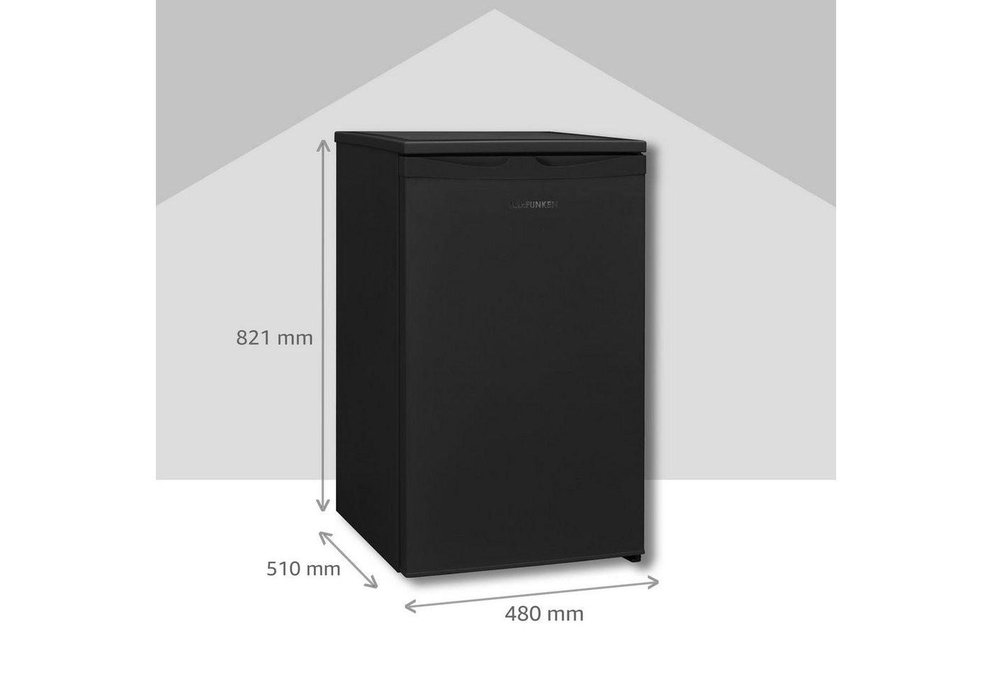 Telefunken Gefrierschrank CF-34-101-B, 82.1 cm hoch, 48 cm breit, Tischgefrierschrank, 63 Liter Gesamt-Nutzinhalt, Leise & Effizient – Bild 4 von 5