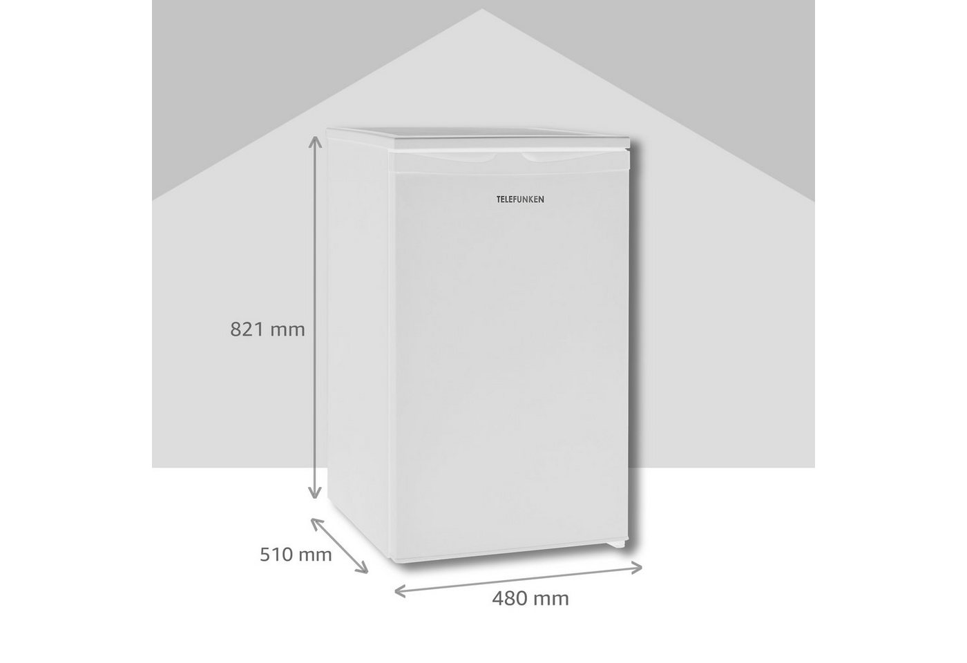 Telefunken Gefrierschrank CF-34-101-W, 82.1 cm hoch, 48 cm breit, Tischgefrierschrank, 63 L Gesamt-Nutzinhalt, Leise & Effizient – Bild 4 von 5