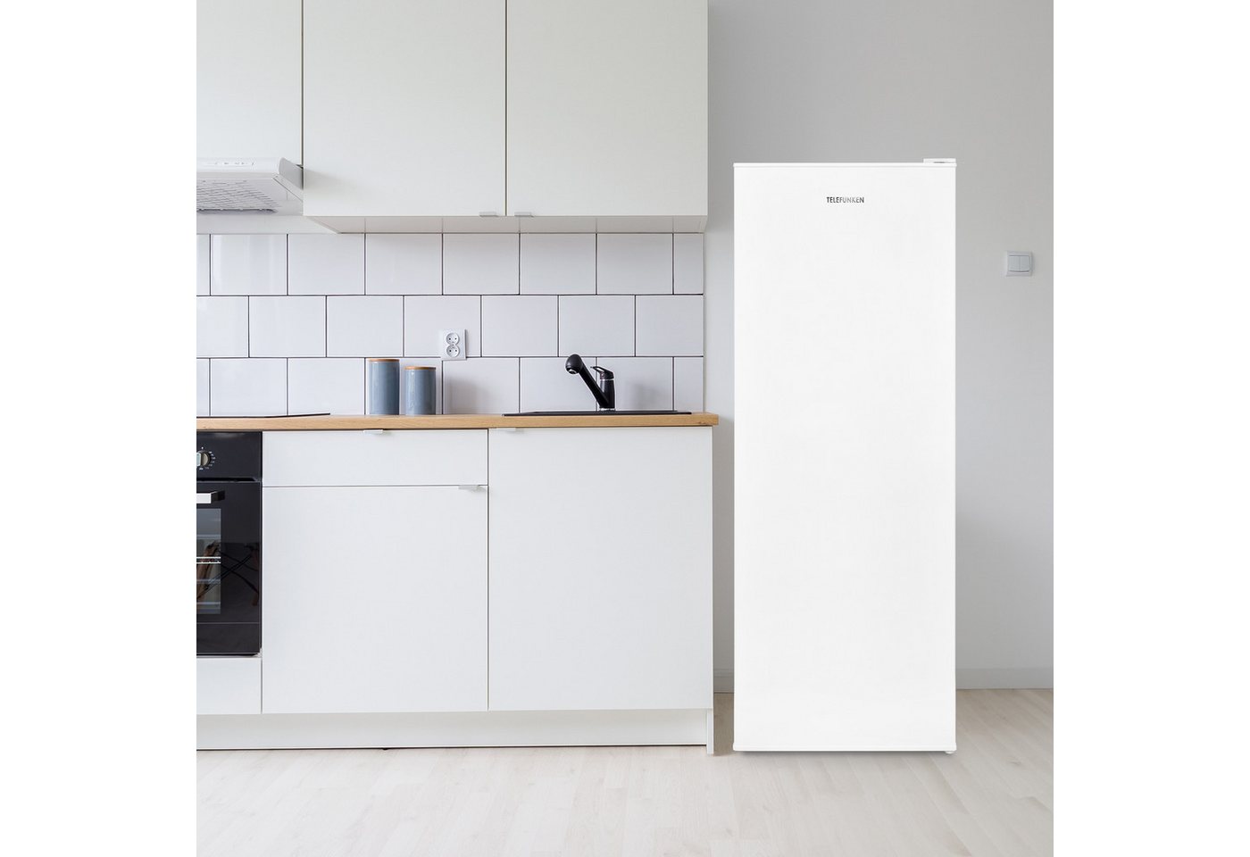 Telefunken Gefrierschrank F-GS-145-E-W, 145.5 cm hoch, 54 cm breit, 175 Liter Nutzinhalt, großer Tiefkühlschrank, Freezer, freistehend – Bild 3 von 5