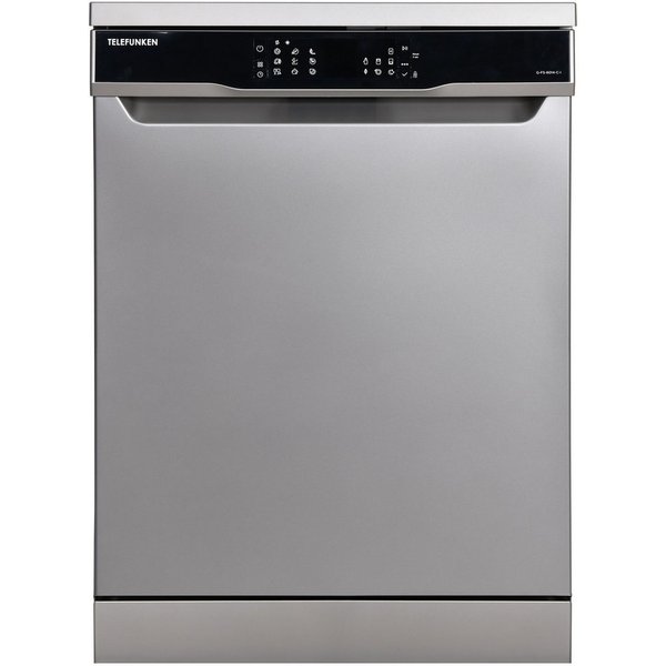 Telefunken Standgeschirrspüler G-FS-6014-C-I, 9 l, 12 Maßgedecke, Spülmaschine freistehend 60 cm, 9 Programme, AquaStop, Auto-Door