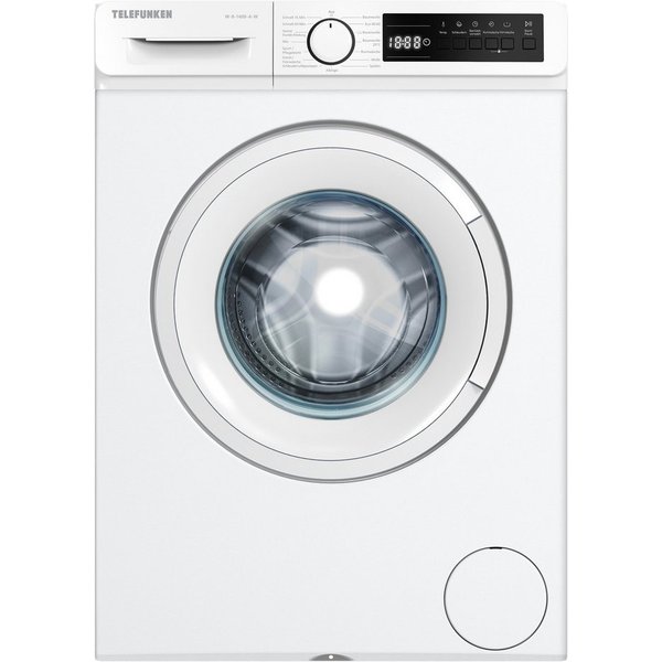 Telefunken Waschmaschine W-8-1400-A-W, 8 kg, 1400 U/min, AquaStop, Inverter Motor, Schontrommel, 8kg, Leise & Effizient, weiß