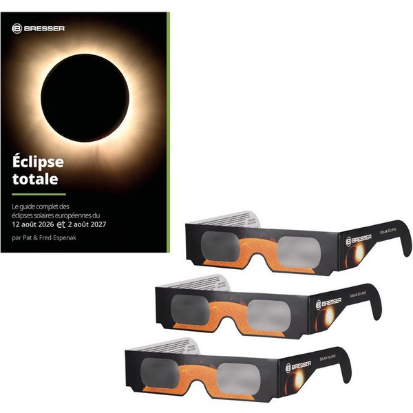 BRESSER Teleskop BRESSER Éclipse totale – Guide des éclipses solaires 2026/27 (FRANZÖS…