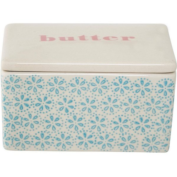Bloomingville Teller Bloomingville Patrizia Butterdose, Blau, Steingut