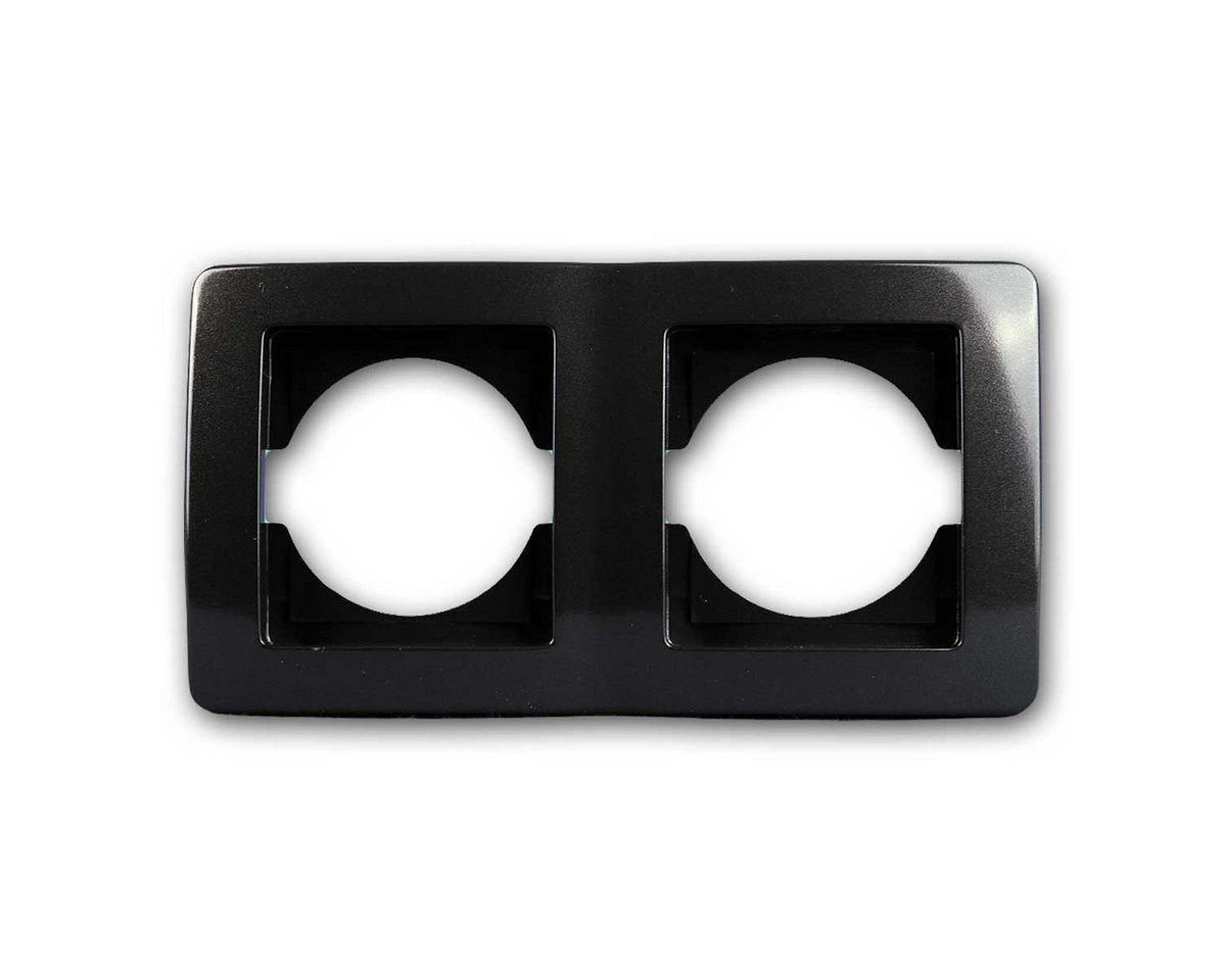 TEM Unterputz-Steckdose EKONOMIK Doppel-Steckdose anthrazit 250V~/16A – Bild 3 von 4