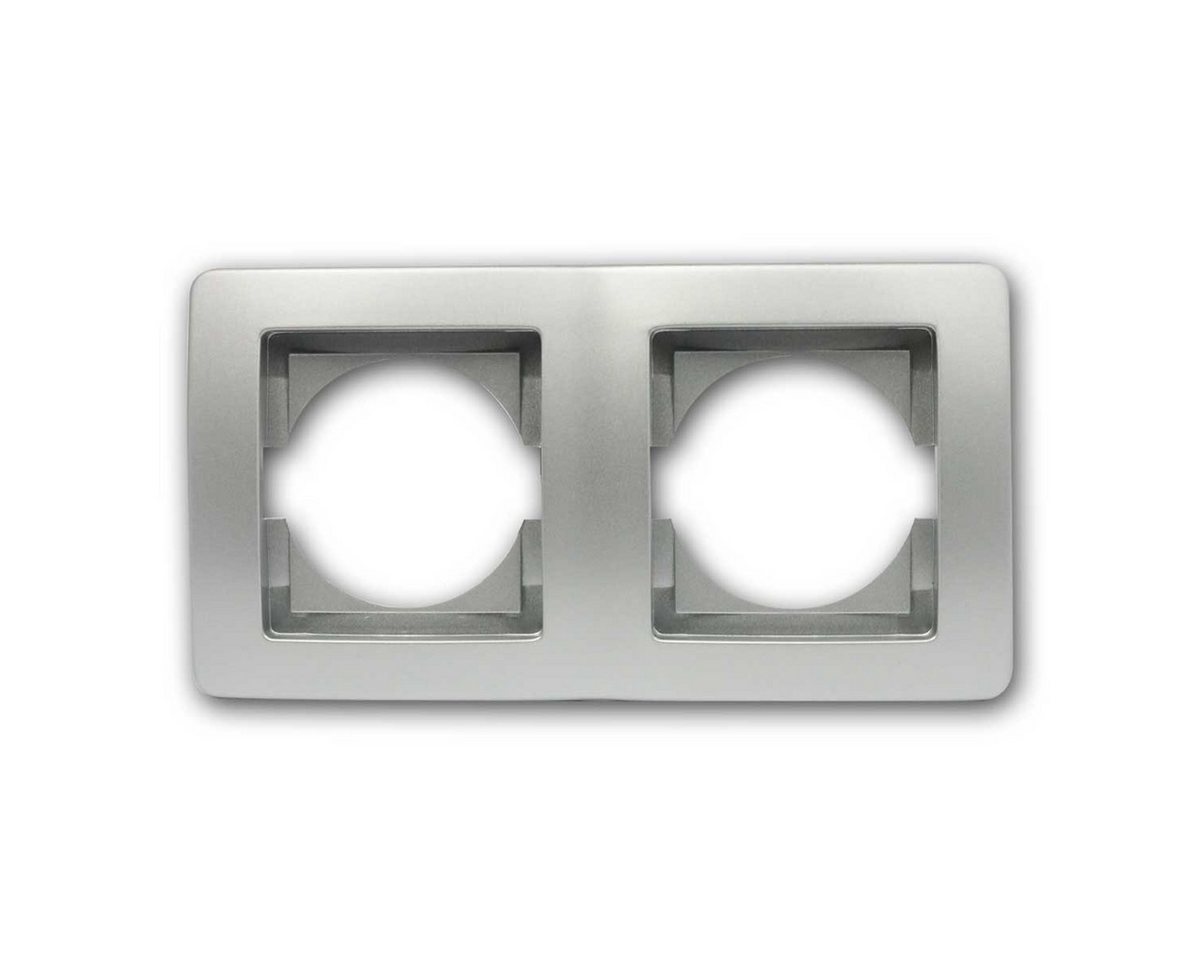TEM Unterputz-Steckdose EKONOMIK Doppel-Steckdose silber 250V~/16A – Bild 3 von 4