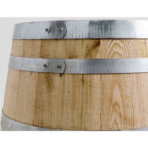 Temesso Regentonne 100 oder 150L Holzfass als Regenfass NATUR, neu aus Kastanienholz, 100 l