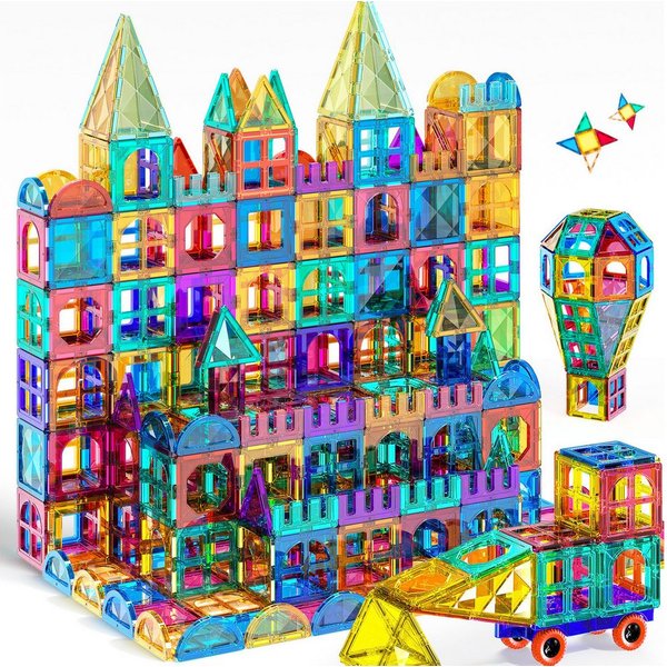 TEMI agnetspielzeug Magneten Kinder Magnetbausteine Magnet Magnetspielbausteine, (Set, 80 St., 80/102/150/180 Teile), Geschenk für 3, 4, 5, 6, 7, 8, 9 Jahre Kin