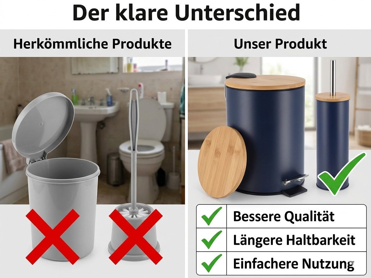 TENDANCE Kosmetikeimer Tretmülleimer Abfalleimer 3 L Mülleimer mit Absenkautomatik, mit Absenkautomatik – Bild 4 von 4