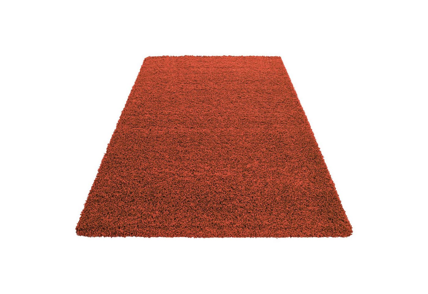 Teppich Boss Teppich Hochflor Teppich Lux in Terrakotta, rechteckig, Höhe: 30 mm, Strapazierfähig, pflegeleicht, einfarbig und ideal fürs Wohnzimmer – Bild 3 von 5