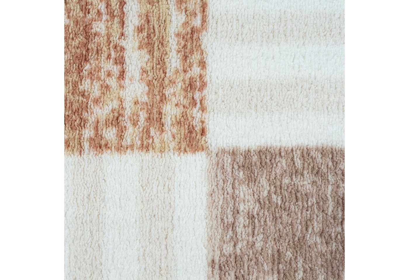 TaraCarpet Teppich Kurzflorteppich TaraCarpet Empire Retromuster absolut Modern fürs, rechteckig, Höhe: 14 mm, Retro Design in modernen Wohnfarben terracotta – Bild 3 von 5