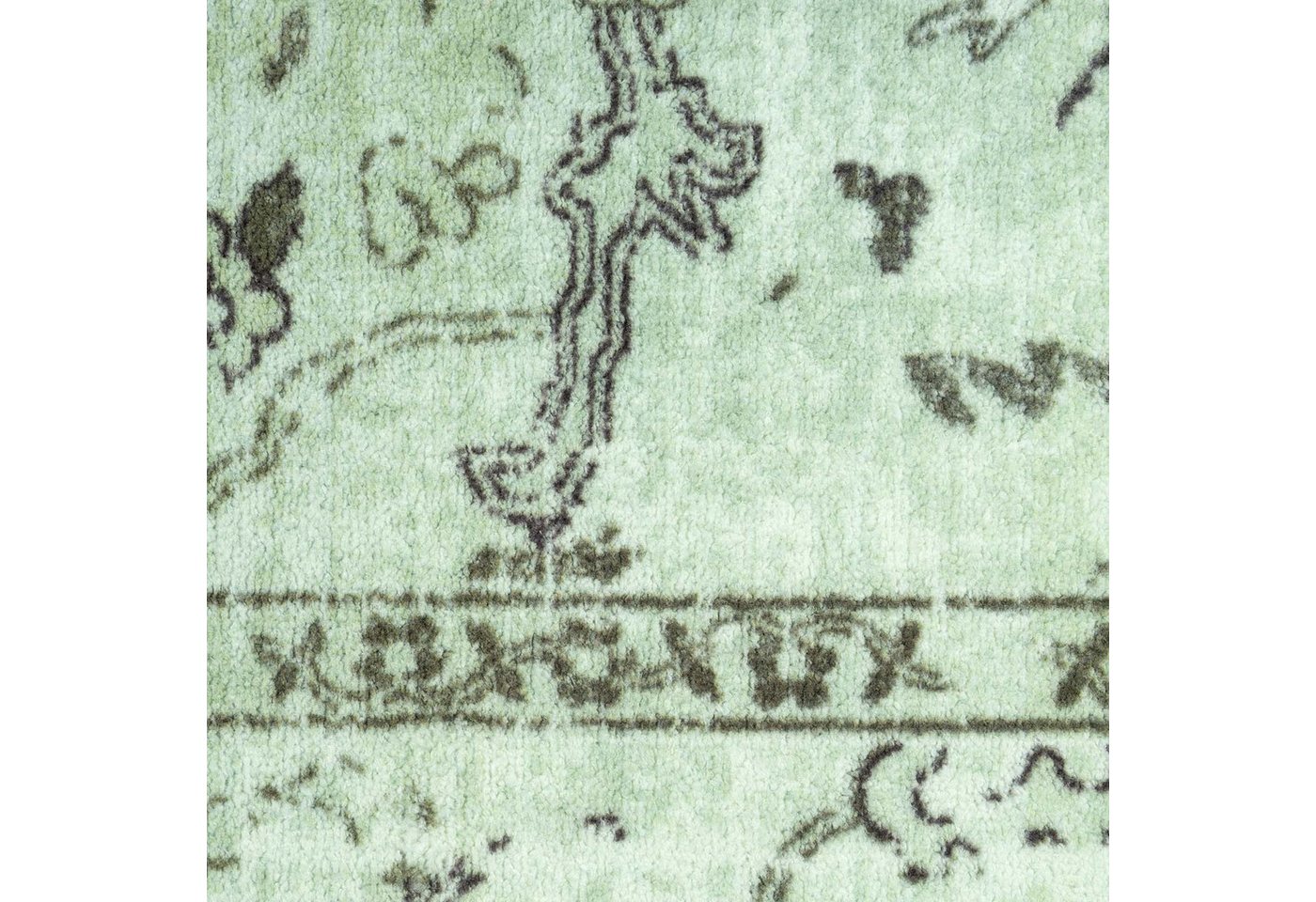 TaraCarpet Teppich Kurzflorteppich TaraCarpet Rainbow Oriental moderner Orientteppich, rechteckig, Höhe: 14 mm, Orientalisches Design in grün auch für das Jugen – Bild 3 von 5