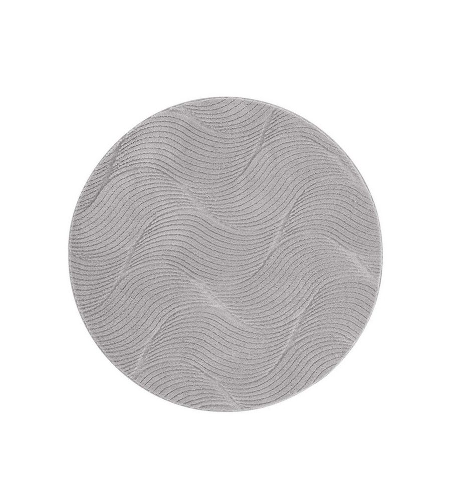 TaraCarpet Teppich TaraCarpet Homestyle 392 Shell, rechteckig, Höhe: 10 mm, Felloptik hoch-tief weich waschbar Düne grau 50x80 – Bild 3 von 5