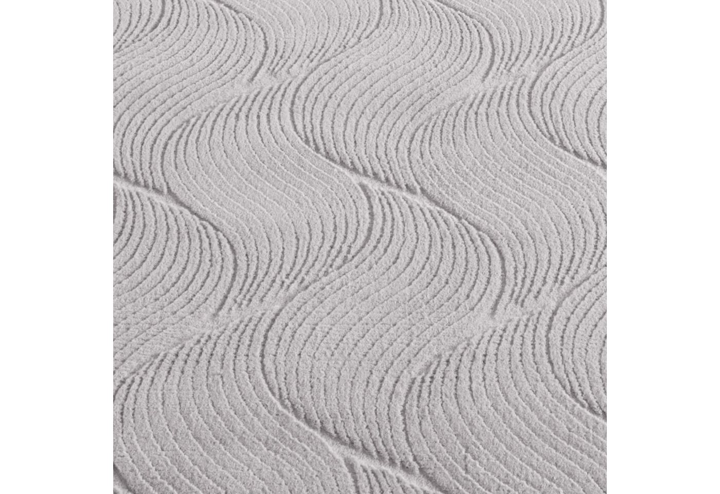 TaraCarpet Teppich TaraCarpet Homestyle 392 Shell, rechteckig, Höhe: 10 mm, Felloptik hoch-tief weich waschbar Düne grau 50x80 – Bild 4 von 5