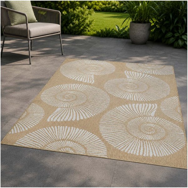 TaraCarpet Teppich TaraCarpet Regina Maritim Wohnzimmer,Schlafzimmer,Esszimmer natur, rechteckig, Höhe: 7 mm, Küche Flur Terrasse Garten Balkon 80x150