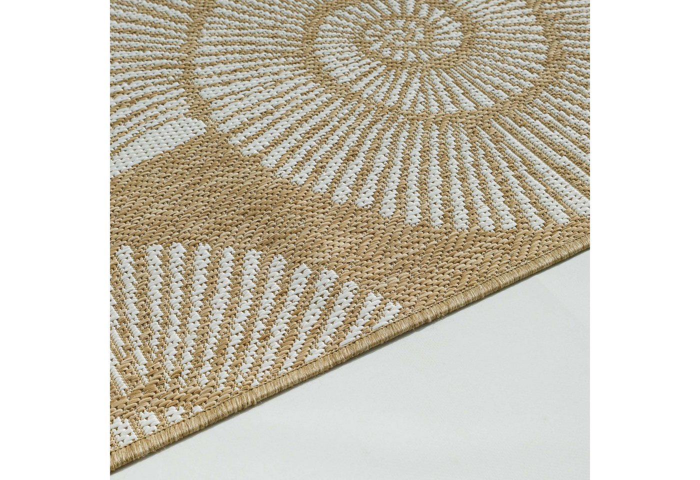 TaraCarpet Teppich TaraCarpet Regina Maritim Wohnzimmer,Schlafzimmer,Esszimmer natur, rechteckig, Höhe: 7 mm, Küche Flur Terrasse Garten Balkon 80x150 – Bild 5 von 5