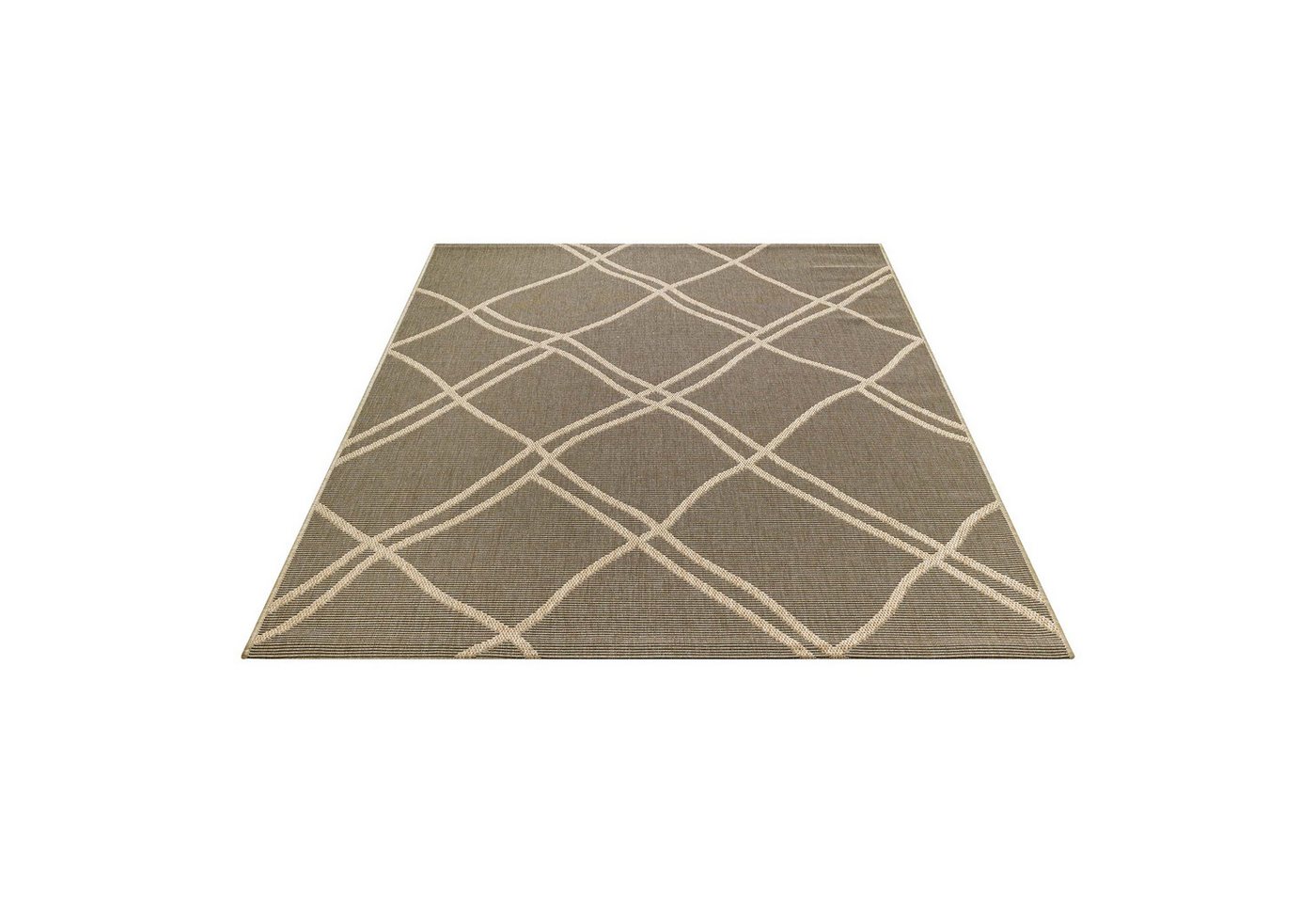 TaraCarpet Teppich TaraCarpet Regina Raute Wohnzimmer,Schlafzimmer,Esszimmer natur, rechteckig, Höhe: 7 mm, Küche Flur Terrasse Garten Balkon 80x150 – Bild 4 von 5