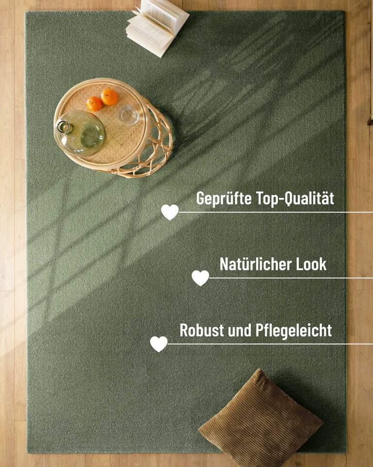 Esprit Teppich Vegas - ESPRIT Kollektion, rechteckig, Höhe: 15 mm, Kurzflor, uni, gewebt, pflegeleicht, formstabil, für Fußbodenheizung – Bild 3 von 5