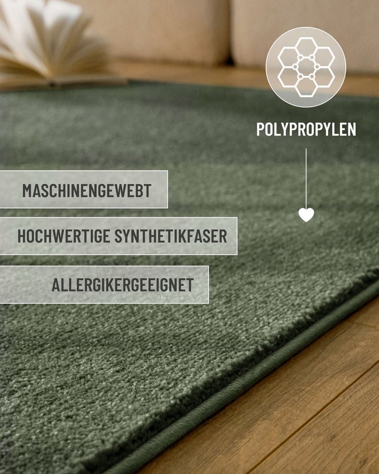Esprit Teppich Vegas - ESPRIT Kollektion, rechteckig, Höhe: 15 mm, Kurzflor, uni, gewebt, pflegeleicht, formstabil, für Fußbodenheizung – Bild 4 von 5