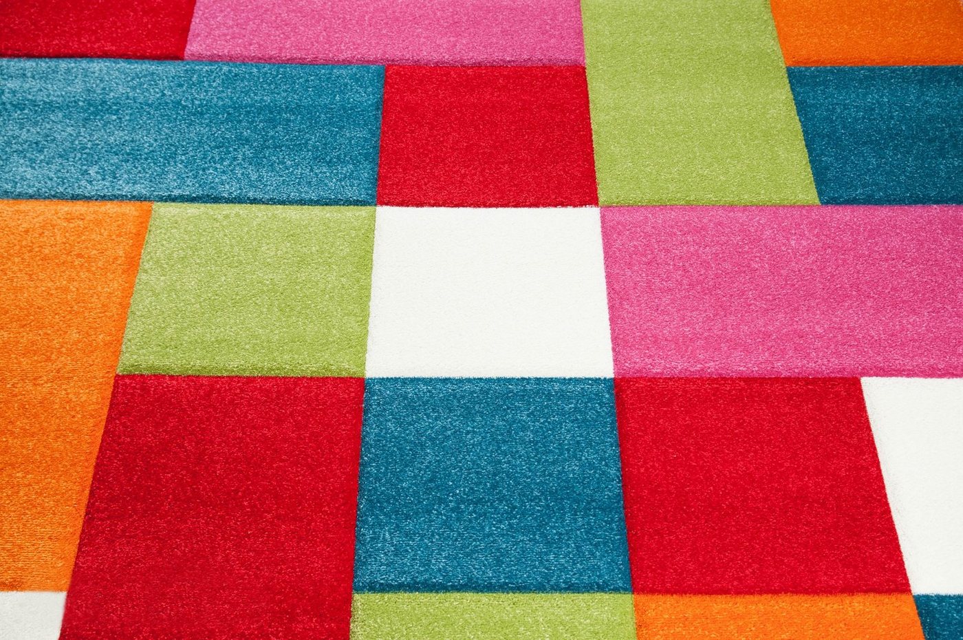 TeppichHome24 Kinderteppich Kinderteppich Karo Muster Multicolour, rechteckig, Höhe: 1.3 mm – Bild 2 von 3