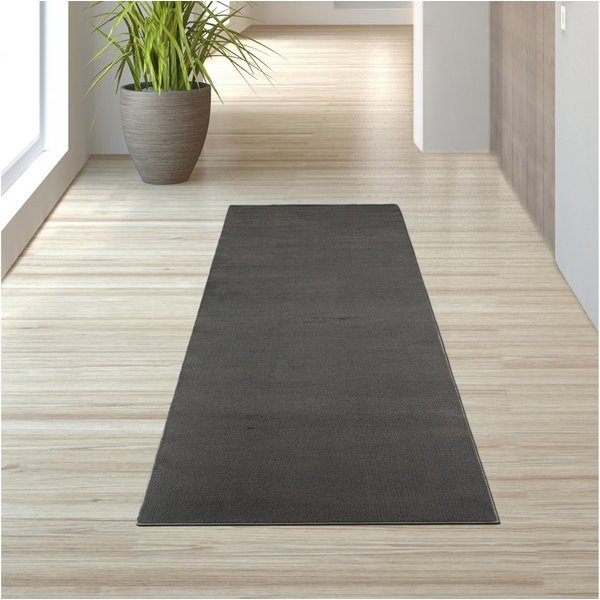 TeppichHome24 Teppich Anthrazit Teppich weich dekorativ pflegeleicht ideal, rechteckig