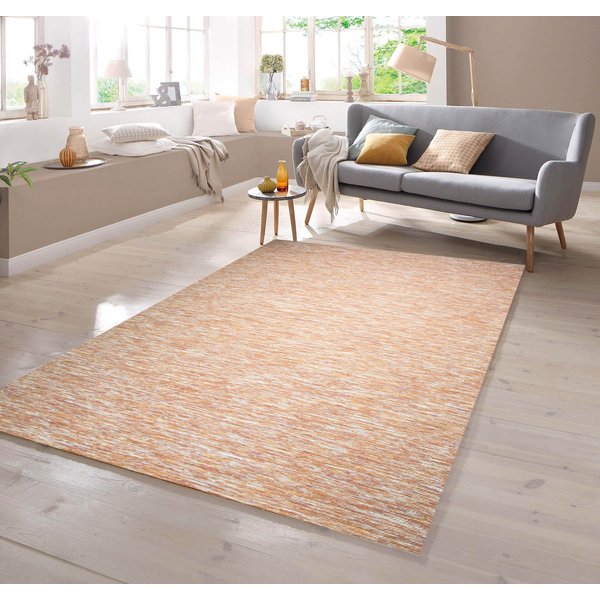 TeppichHome24 Teppich Teppich beidseitig nutzbar Farbe Terra, rechteckig, Höhe: 5 mm