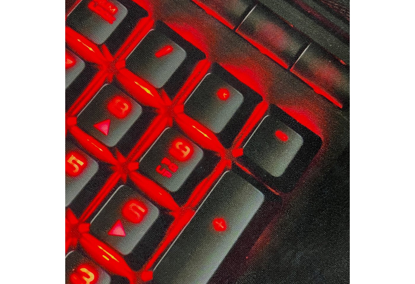 TeppichHome24 Teppich Gaming Teppich mit neonfarbigen Symbolen, rechteckig, pflegeleicht, gleichmäßige Oberfläche, für Fußbodenheizung geeignet – Bild 3 von 5