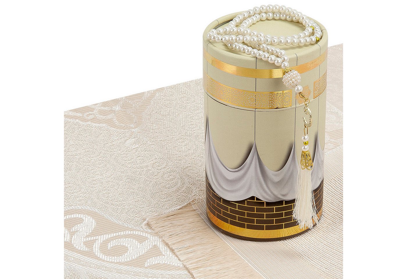TeppichHome24 Teppich Gebetsteppiche mit Geschenkbox und 99er Gebetskette, rechteckig, robust, pfegeleicht, für Fussbodenheizung geeignet – Bild 3 von 5