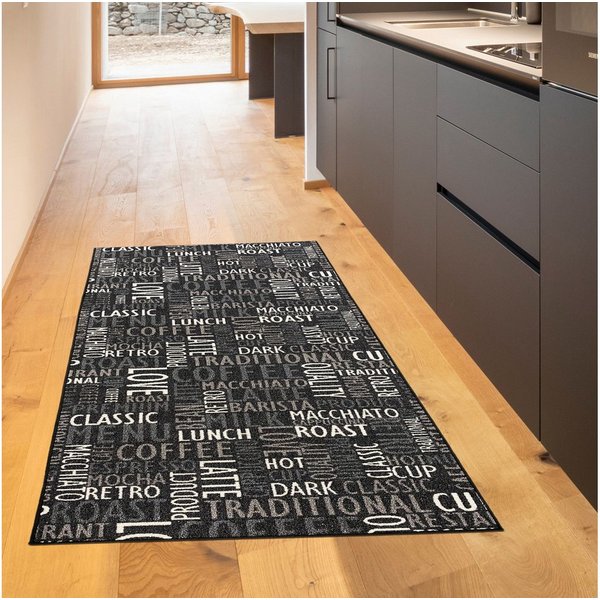 TeppichHome24 Teppich Kuechenteppich Modern, Höhe: 5 mm, pflegeleicht, robust, für Fussbodenheizung geeignet