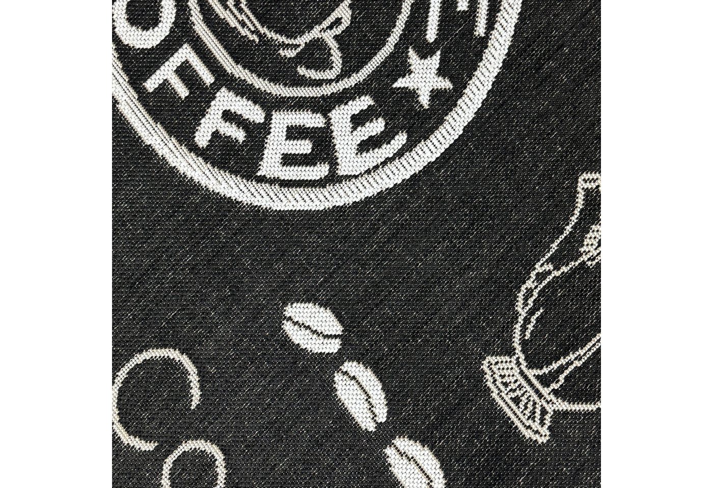 TeppichHome24 Teppich Moderner Sisal Küchenläufer flachgewebt Kaffee schwarz weiß, rechteckig, Höhe: 5 mm – Bild 4 von 5