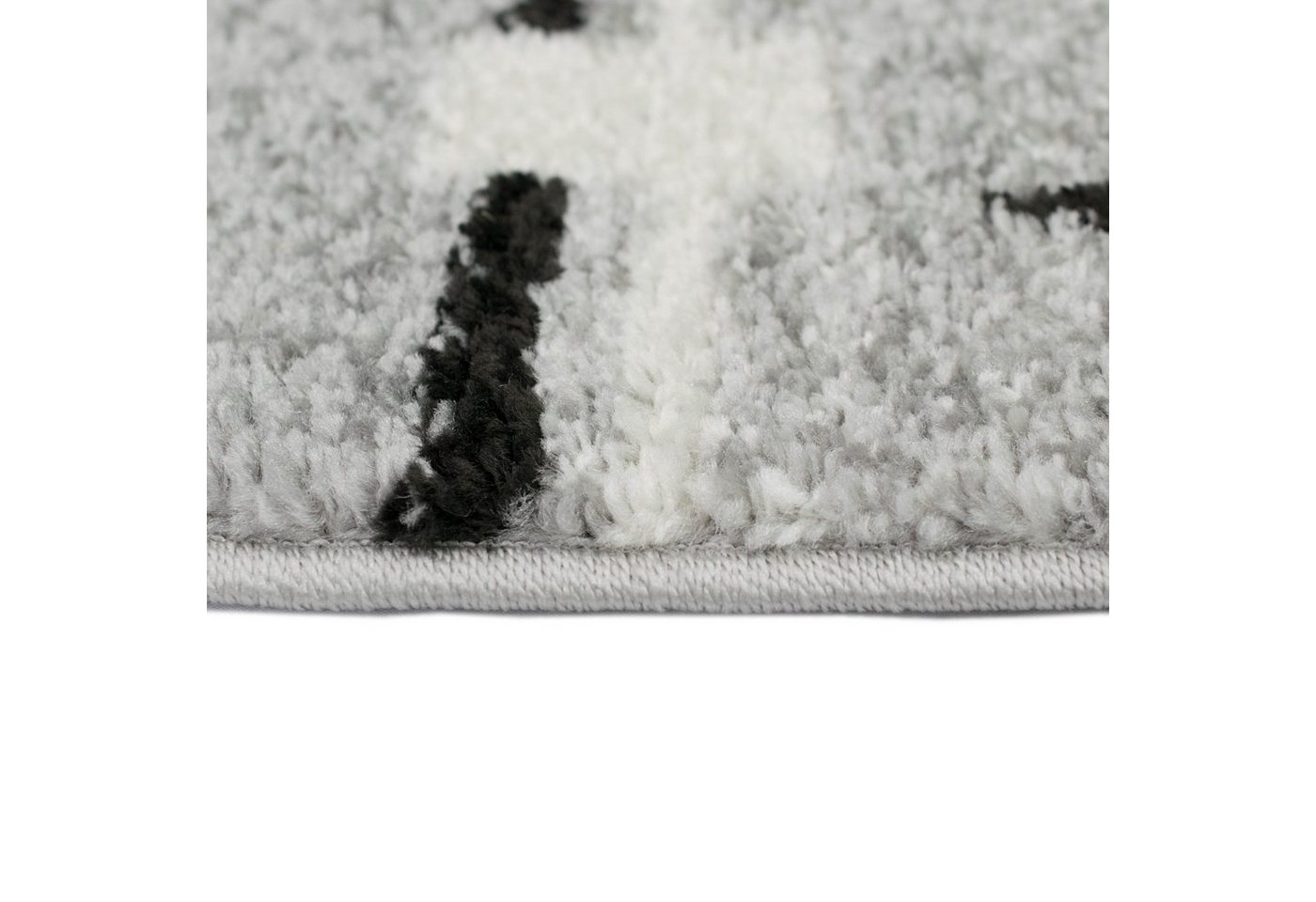 TeppichHome24 Teppich Moderner Teppich mit abstrakten Quadraten schwarz grau, rechteckig – Bild 5 von 5
