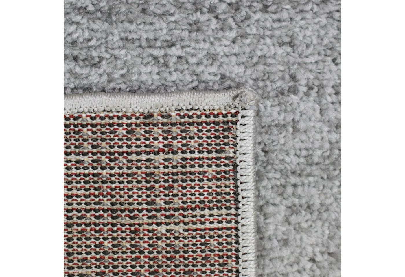 TeppichHome24 Teppich Moderner Teppich mit geometrischen Muster grau rot, rechteckig – Bild 5 von 5