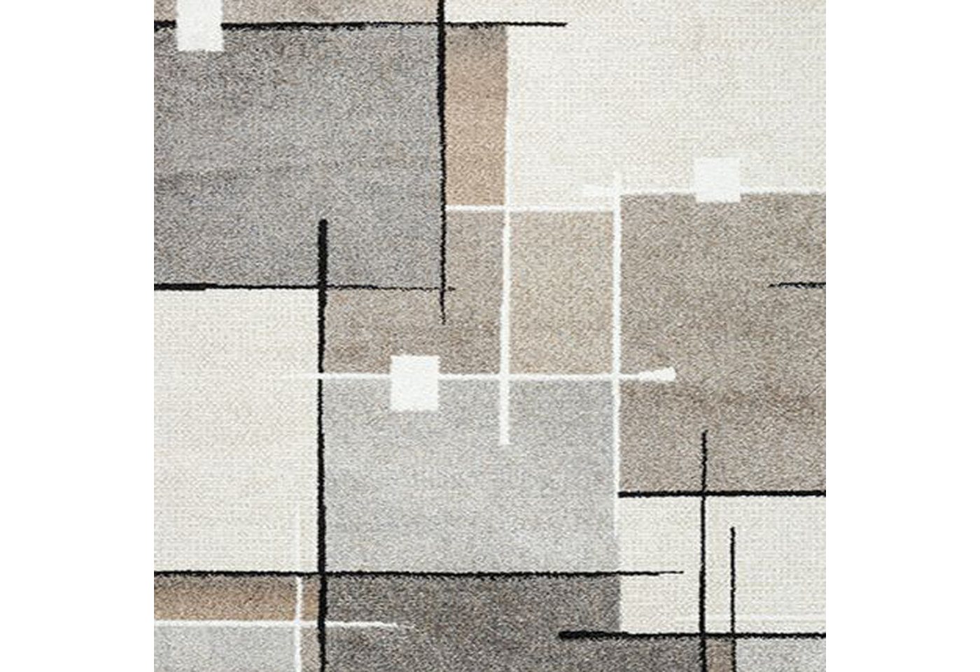TeppichHome24 Teppich Moderner Teppich mit grafischem Muster in Beige, Grau & Creme, rechteckig – Bild 3 von 5
