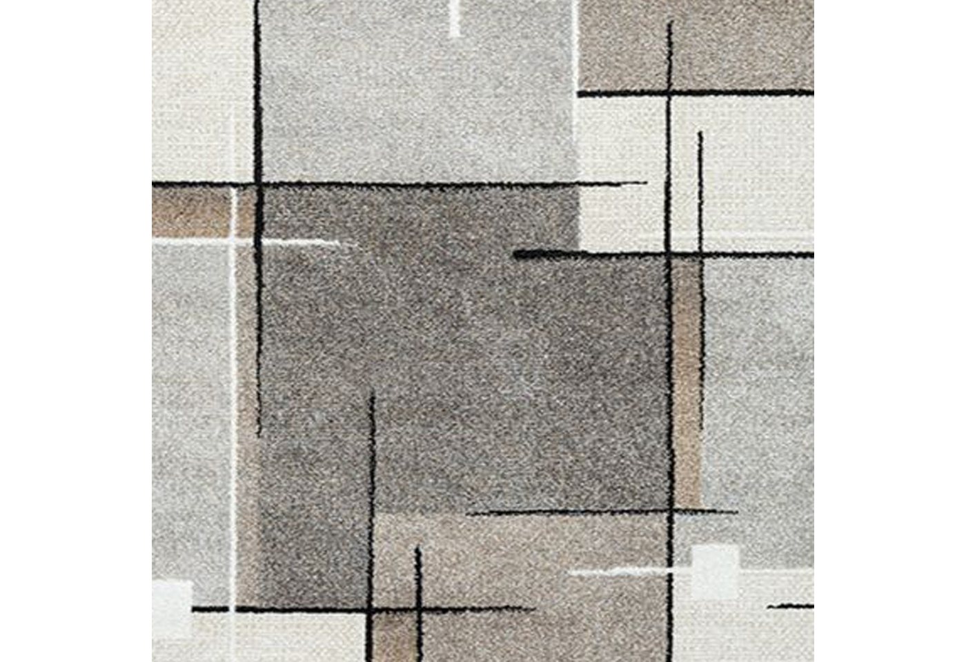TeppichHome24 Teppich Moderner Teppich mit grafischem Muster in Beige, Grau & Creme, rechteckig – Bild 4 von 5