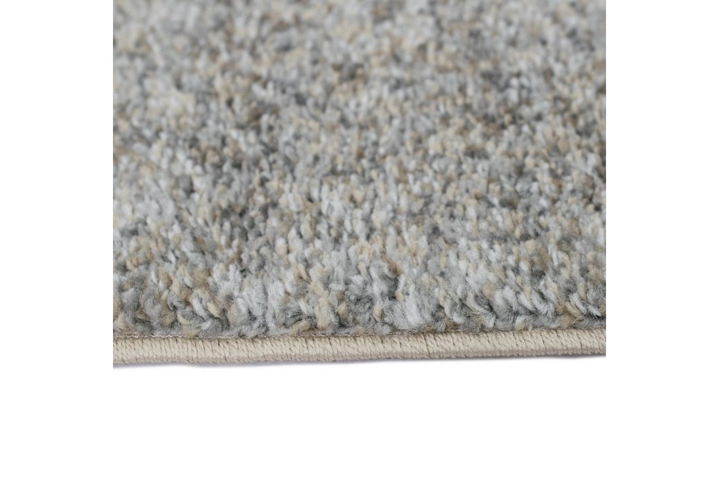 TeppichHome24 Teppich Moderner Teppich mit quadratischen Mustern grau beige, rechteckig – Bild 4 von 5