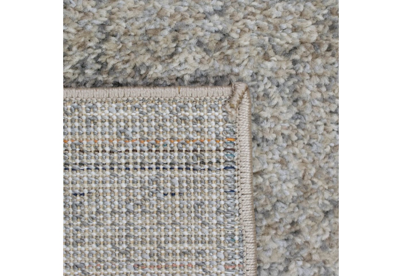 TeppichHome24 Teppich Moderner Teppich mit quadratischen Mustern grau beige, rechteckig – Bild 5 von 5
