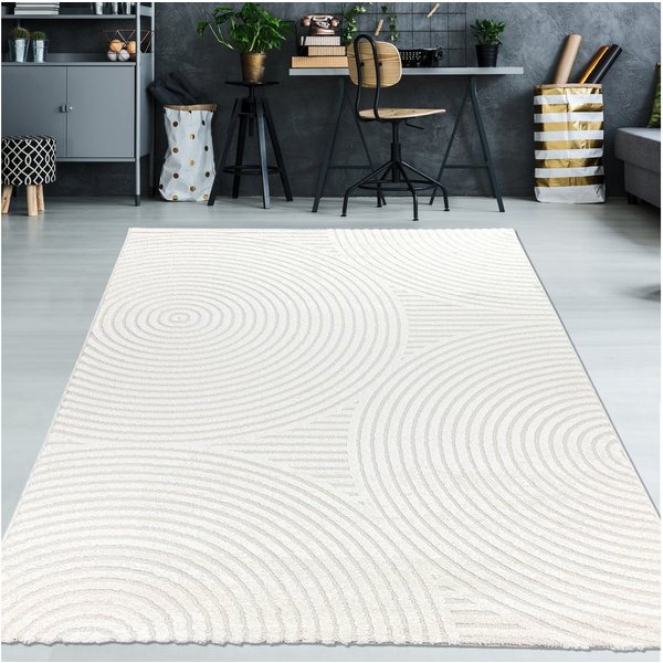 TeppichHome24 Teppich Teppich Wohnzimmerteppich 3D-Effekt, rechteckig, Höhe: 14 mm, pflegeleicht, robust, langlebig, hoch-tief-struktur, 3-D Effekt
